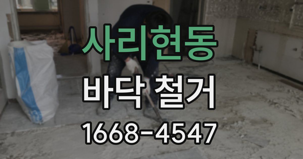 사리현동 바닥 철거