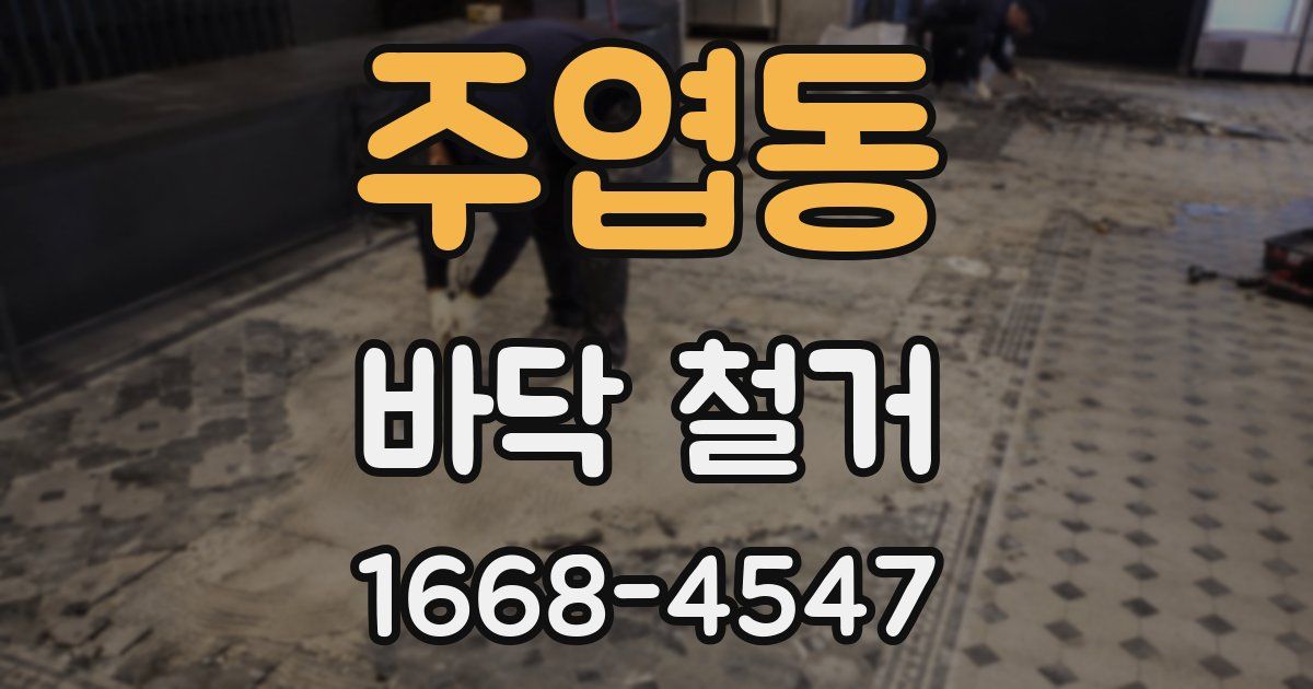주엽동 바닥 철거