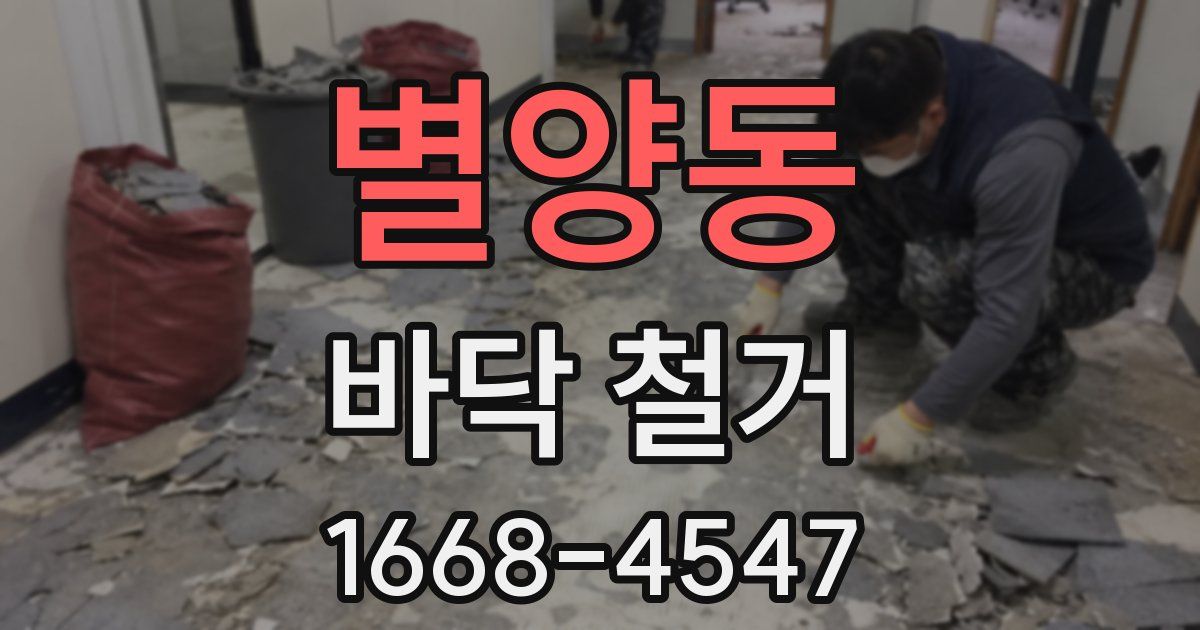 별양동 바닥 철거
