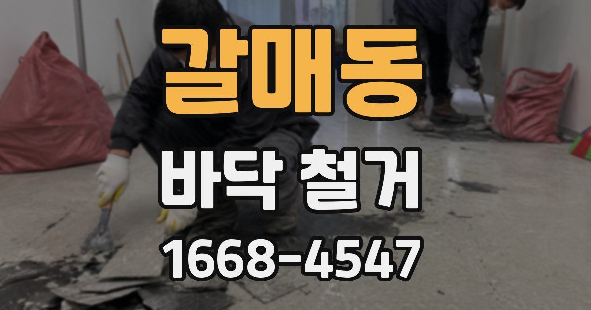 갈매동 바닥 철거