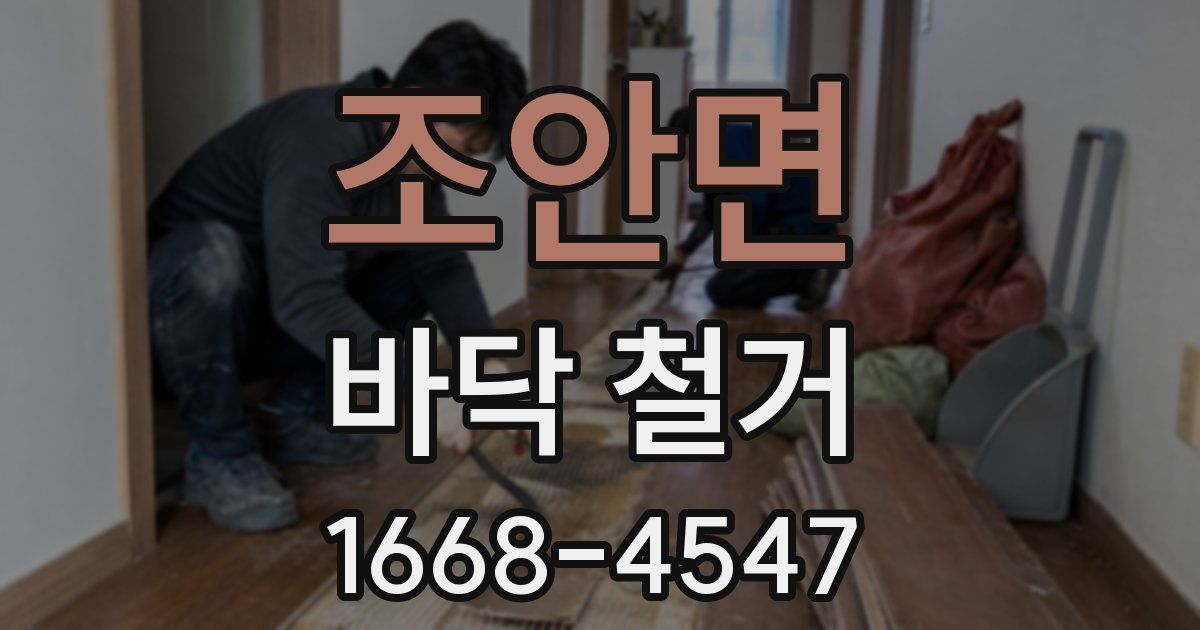 조안면 바닥 철거