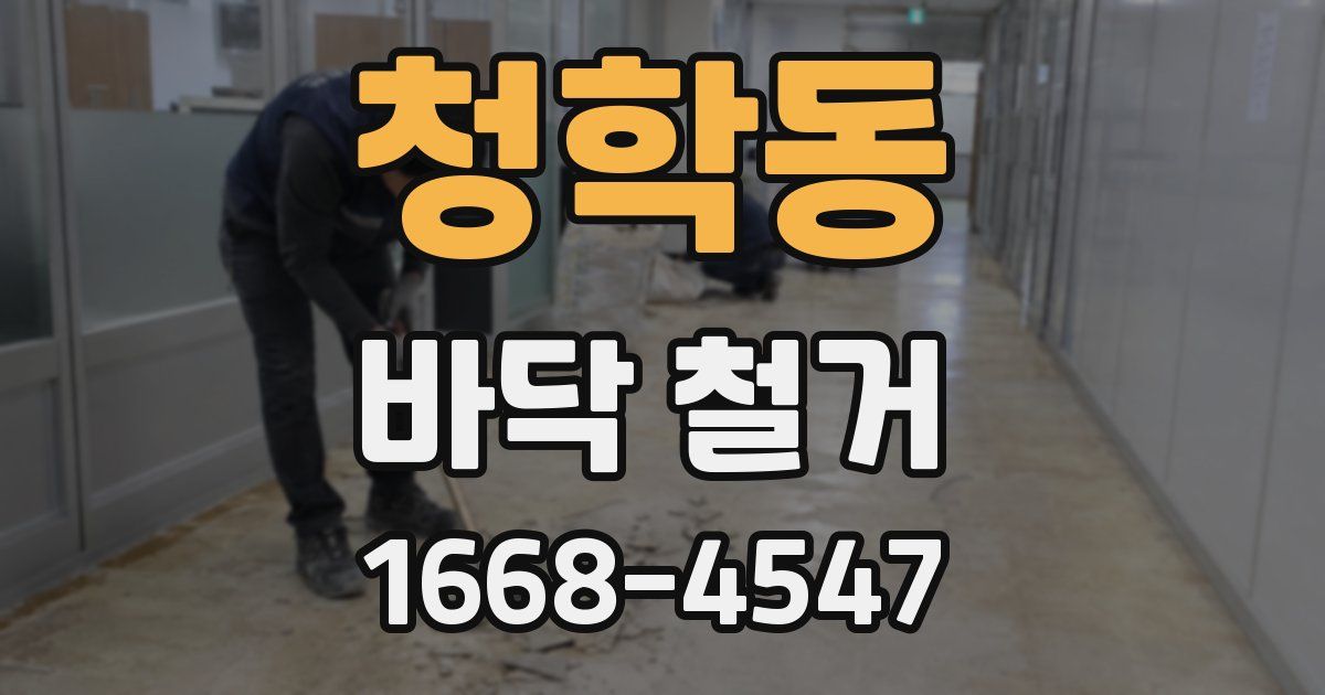 청학동 바닥 철거