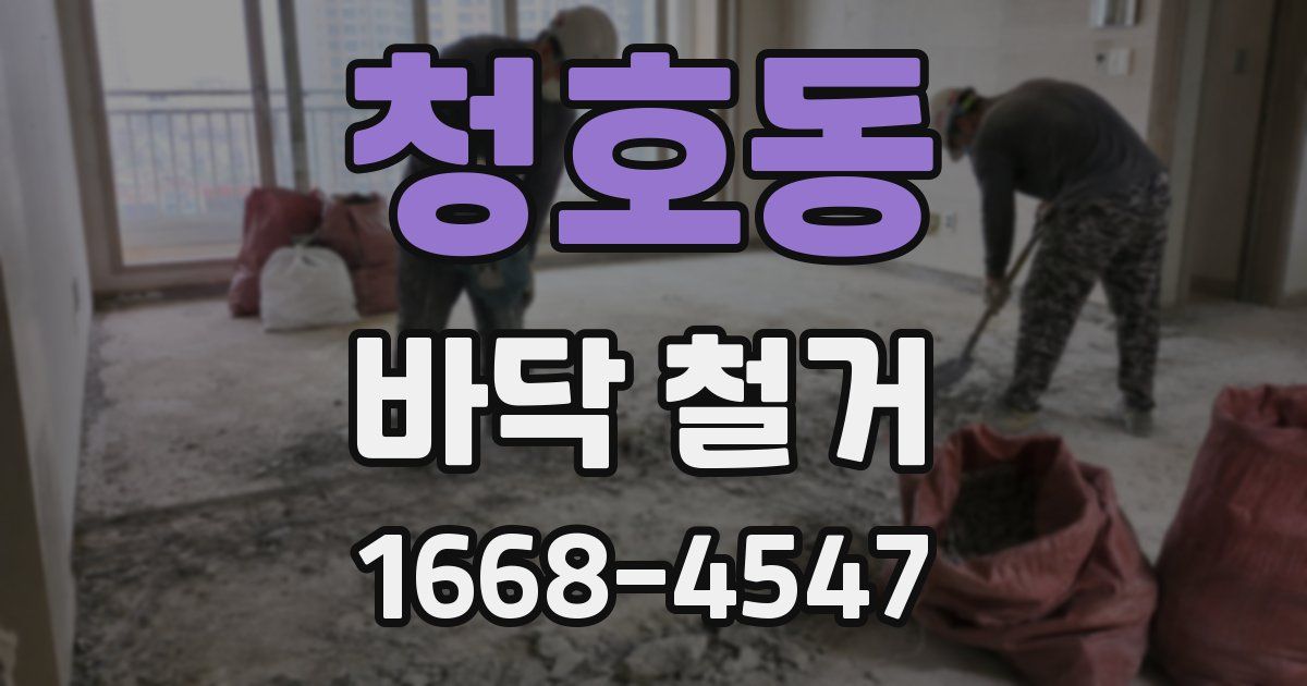 청호동 바닥 철거