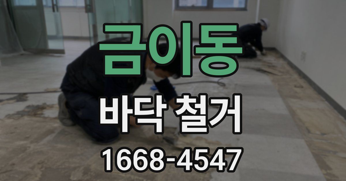 금이동 바닥 철거