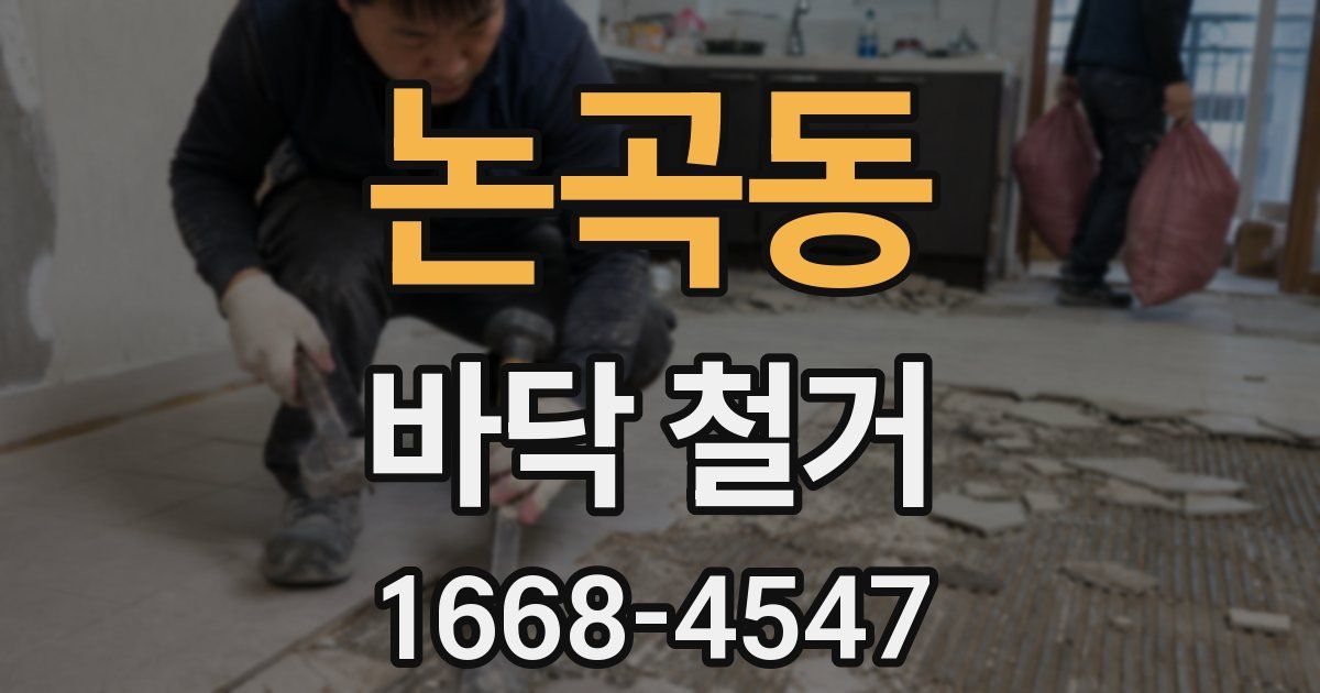 논곡동 바닥 철거