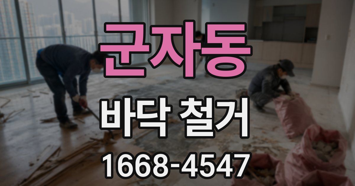 군자동 바닥 철거