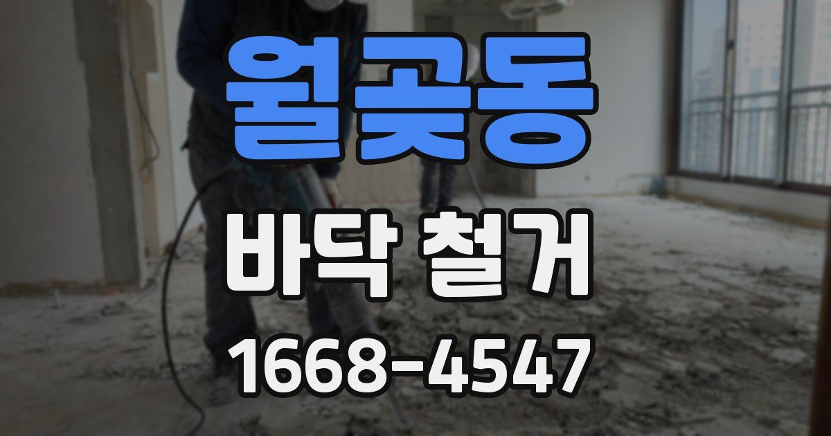월곶동 바닥 철거