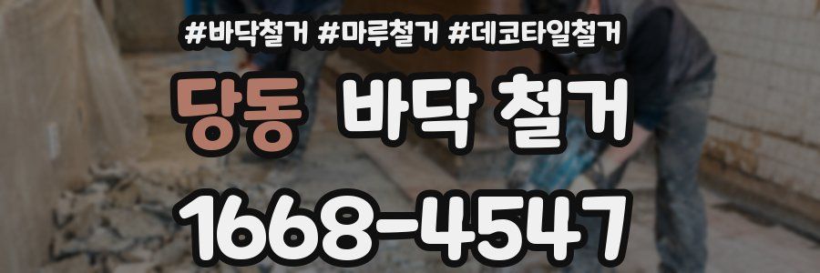 당동 바닥 철거