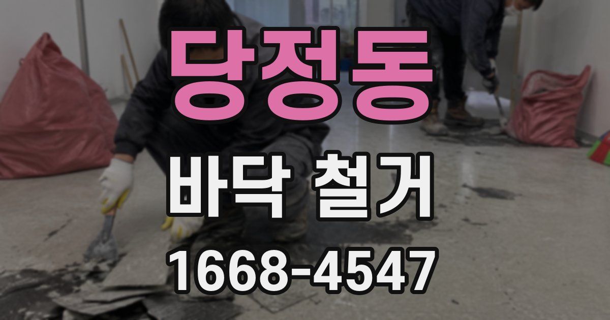 당정동 바닥 철거