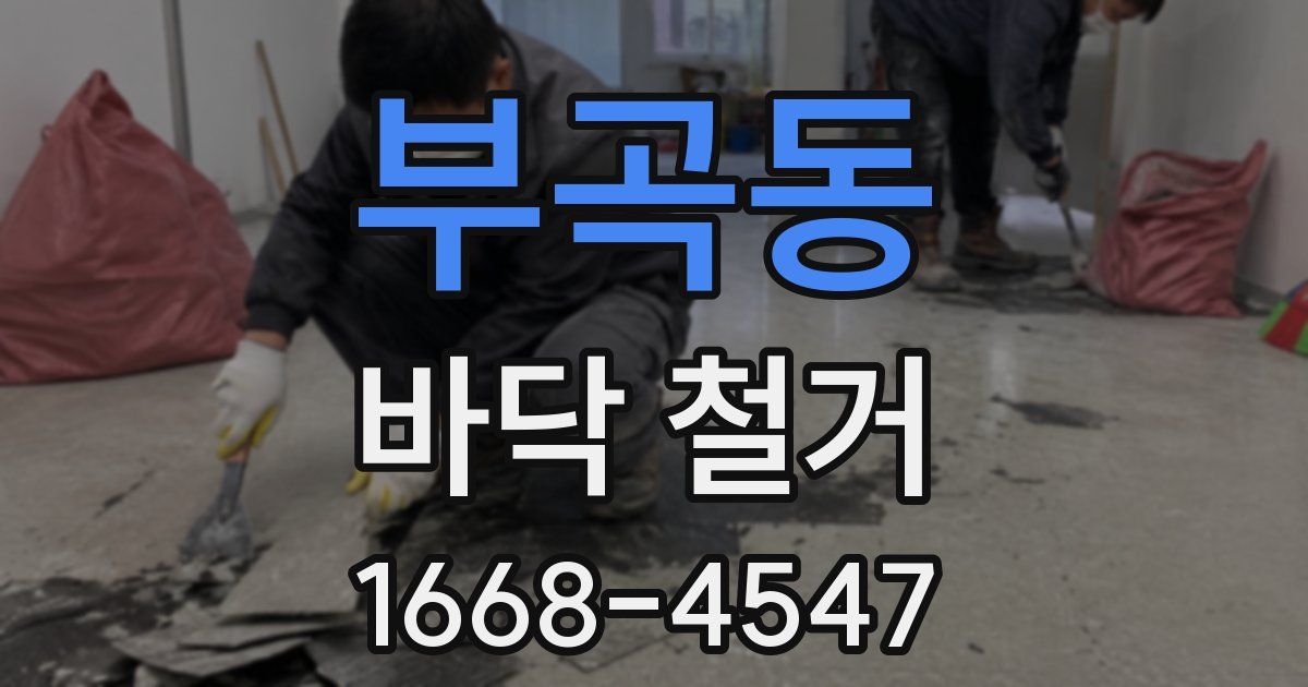 부곡동 바닥 철거