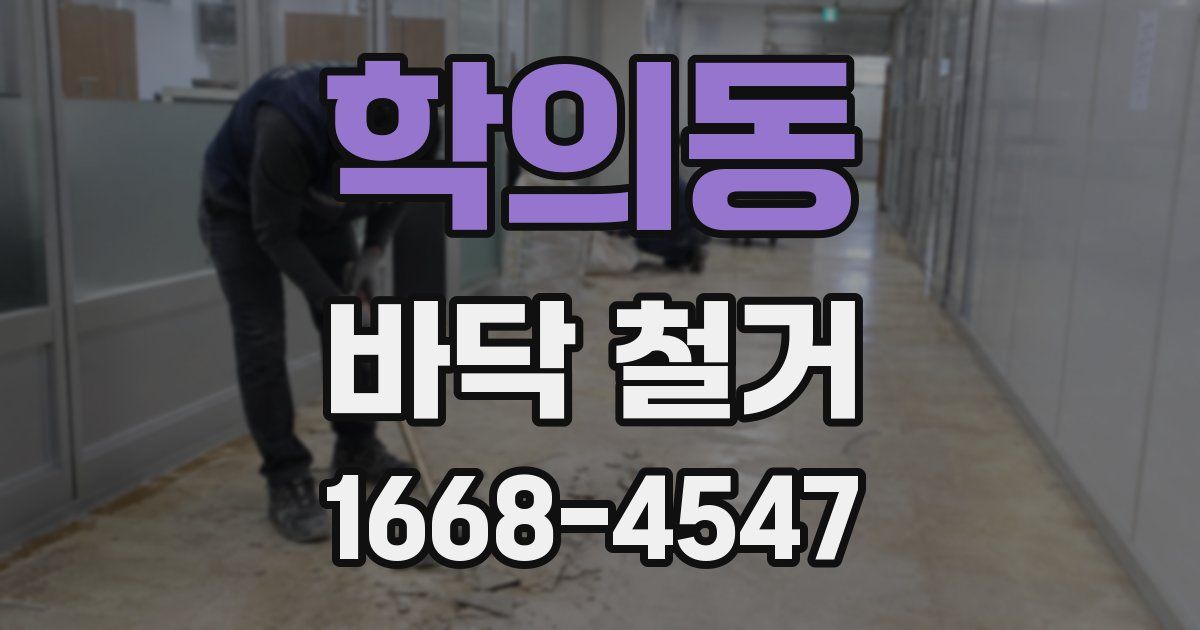 학의동 바닥 철거