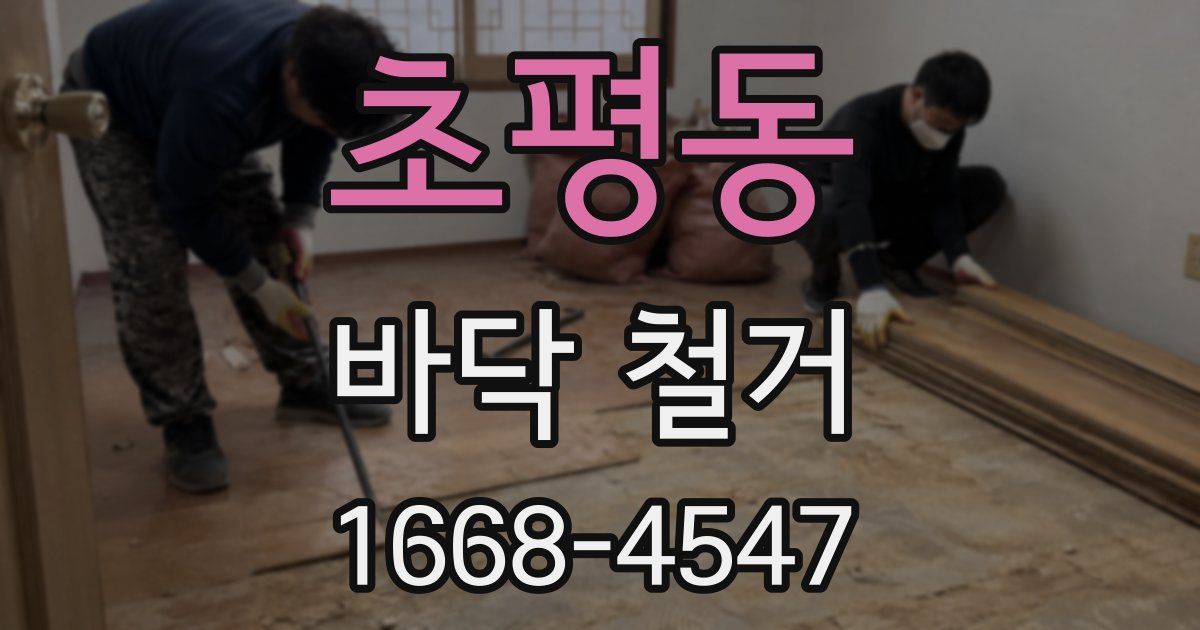 초평동 바닥 철거