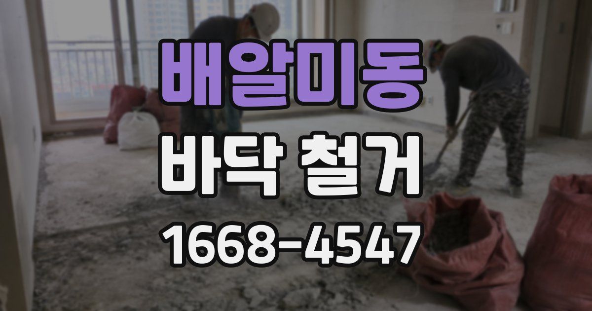 배알미동 바닥 철거