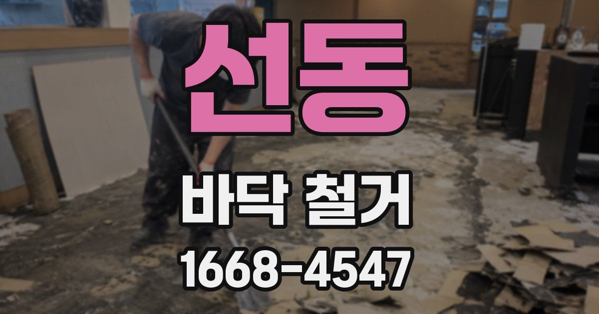 선동 바닥 철거