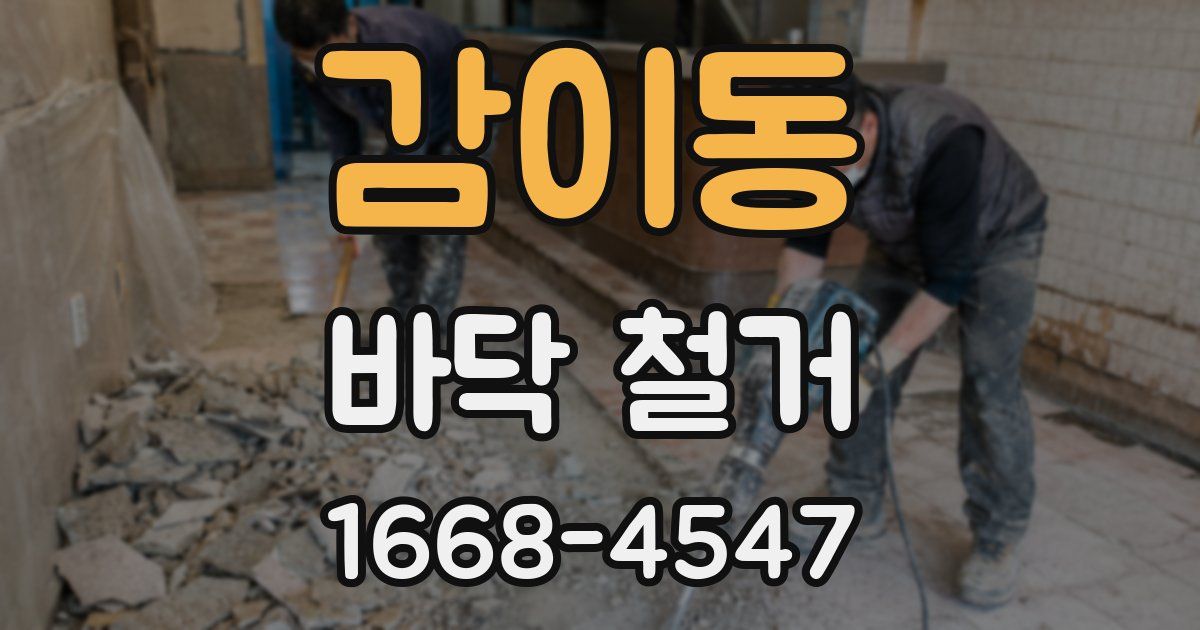 감이동 바닥 철거