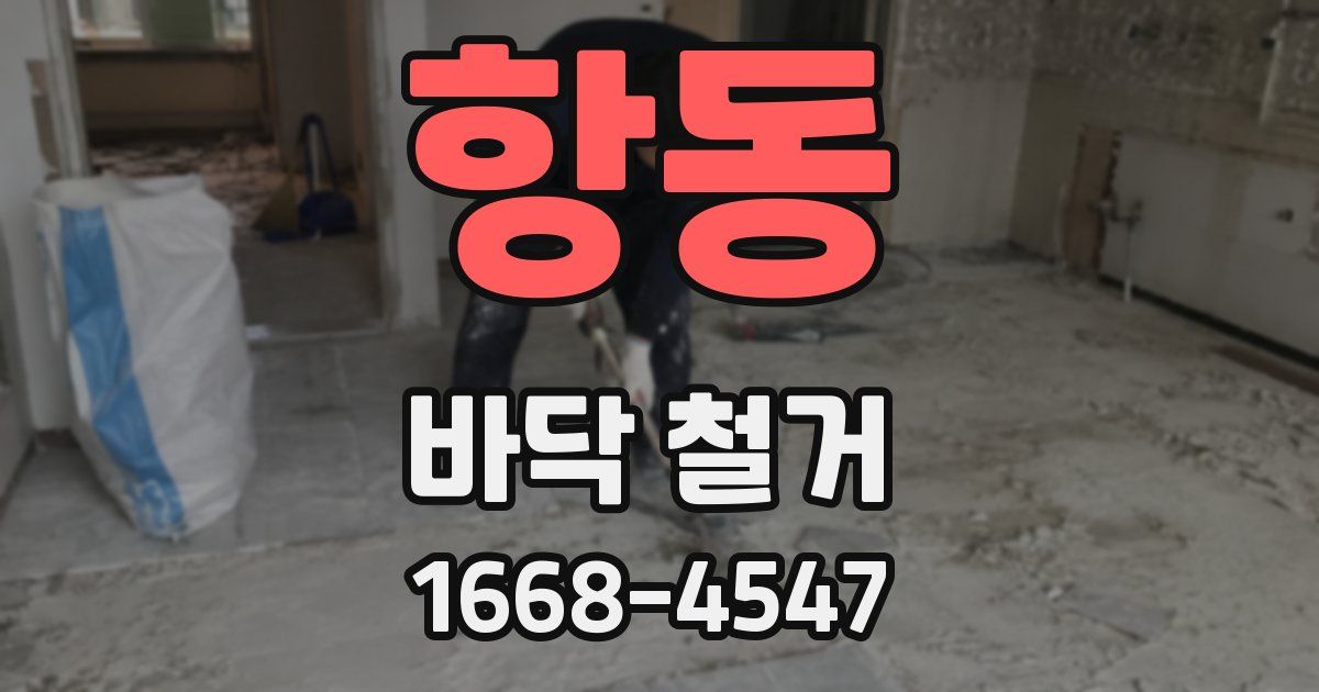 항동 바닥 철거