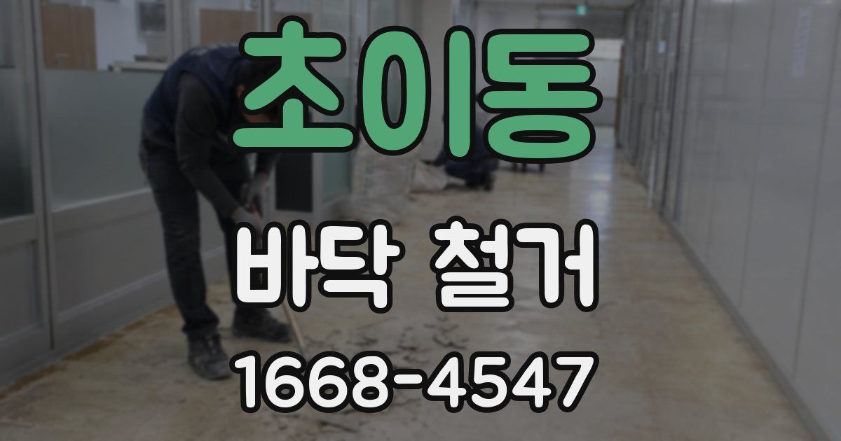 초이동 바닥 철거