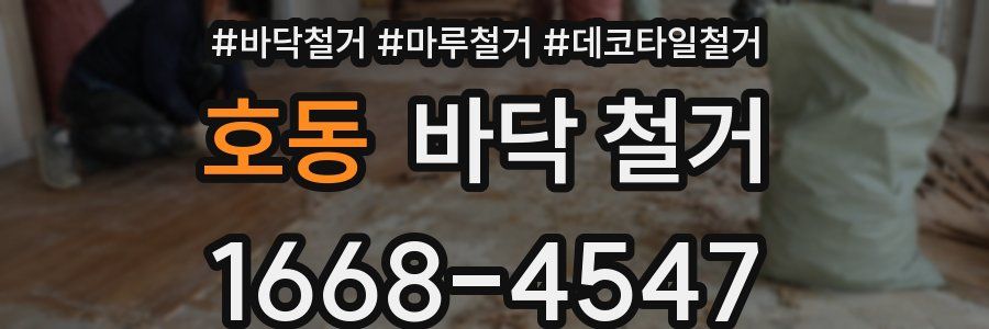 호동 바닥 철거