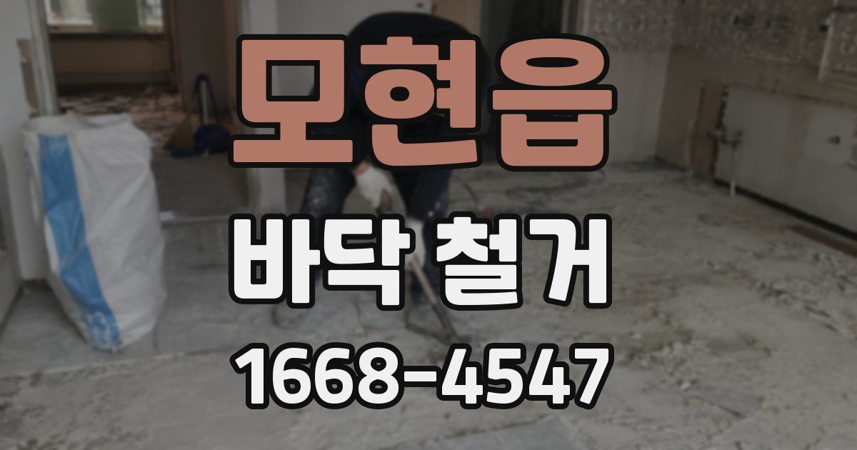 모현읍 바닥 철거