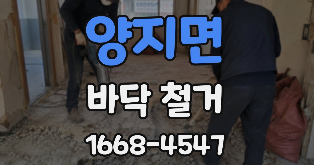 양지면 바닥 철거