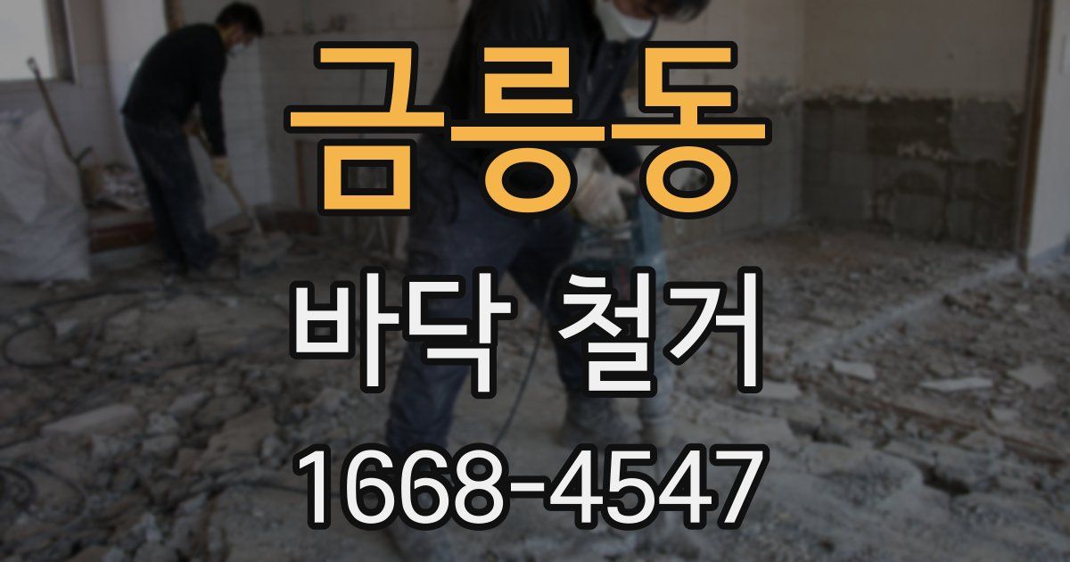 금릉동 바닥 철거