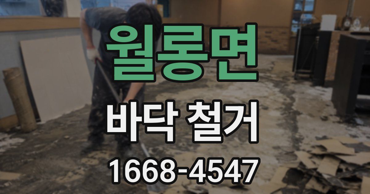 월롱면 바닥 철거