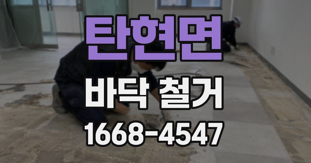 탄현면 바닥 철거