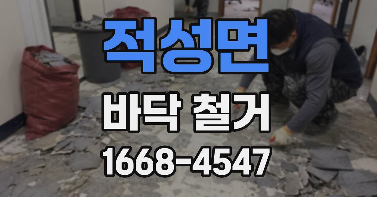 적성면 바닥 철거