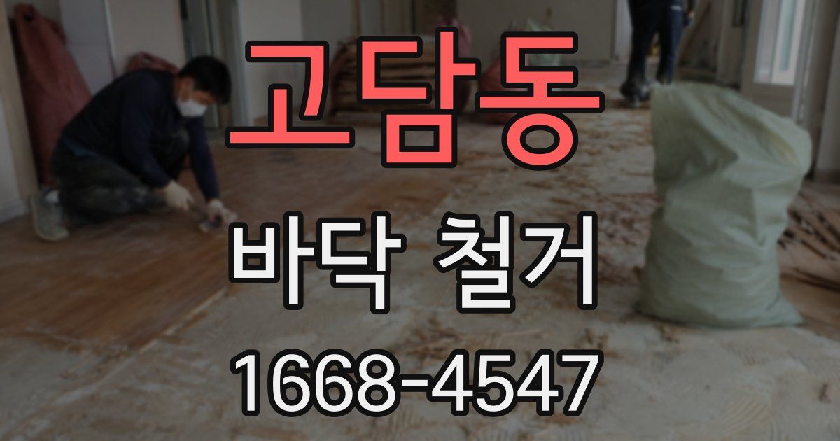 고담동 바닥 철거