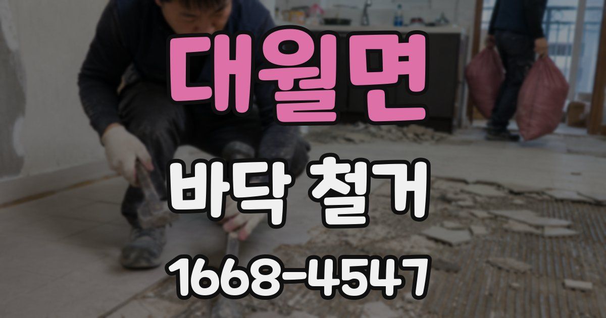 대월면 바닥 철거