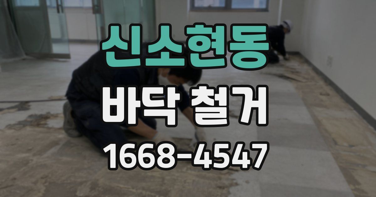 신소현동 바닥 철거