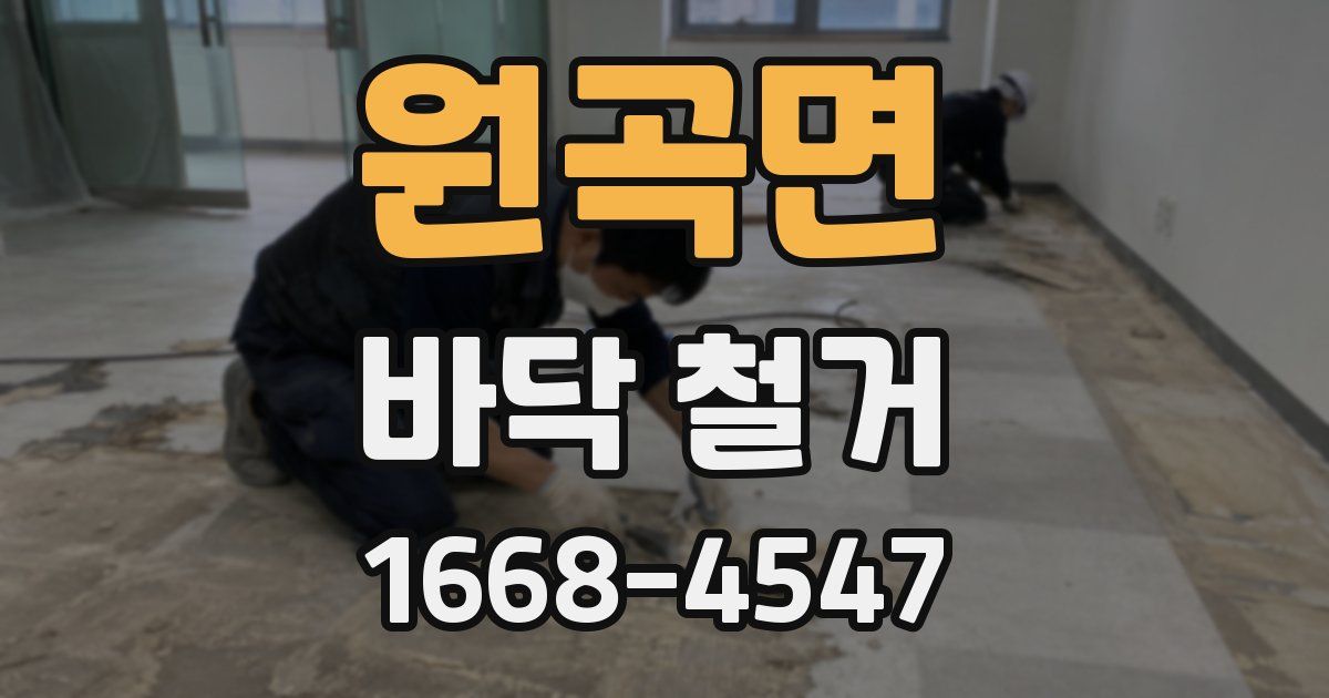 원곡면 바닥 철거