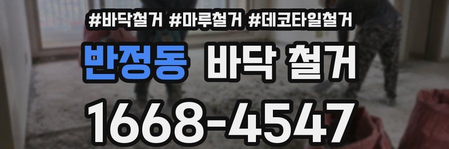 반정동 바닥 철거