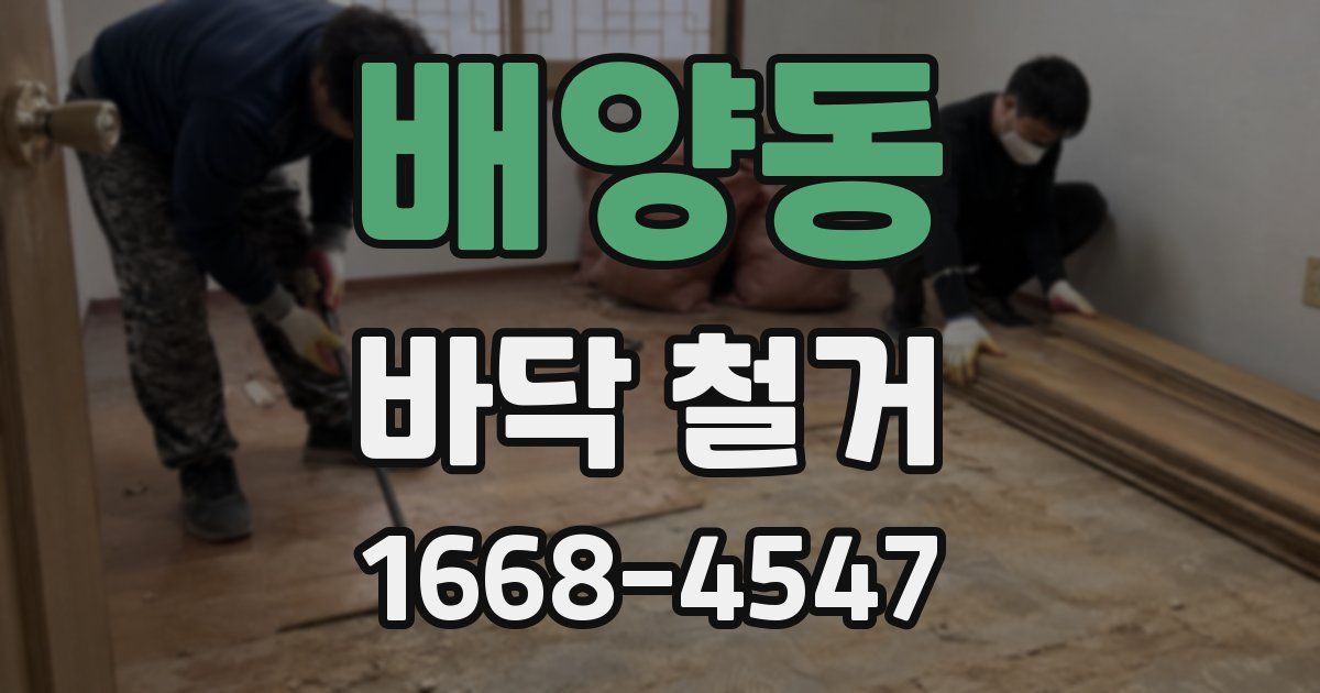 배양동 바닥 철거