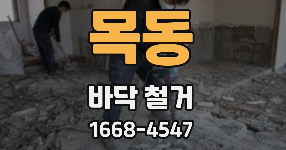 목동 바닥 철거