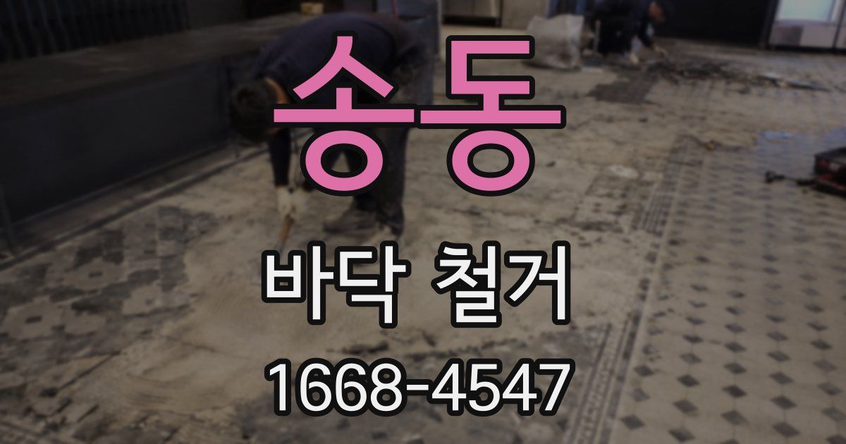 송동 바닥 철거