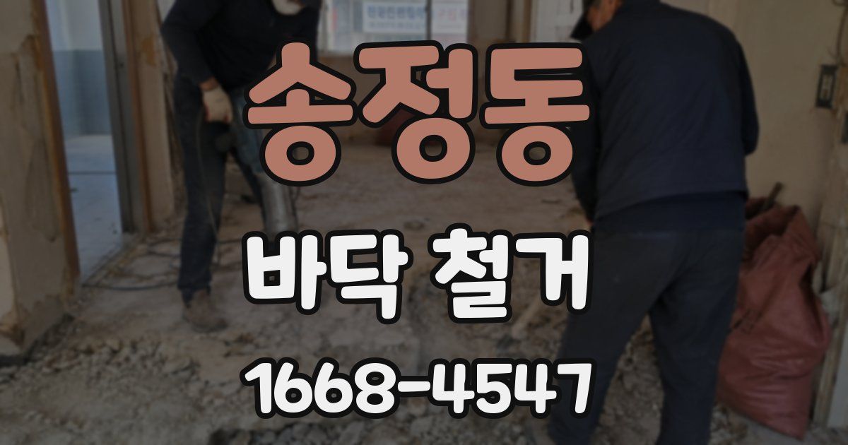 송정동 바닥 철거