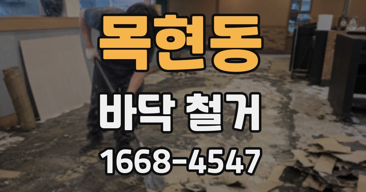 목현동 바닥 철거