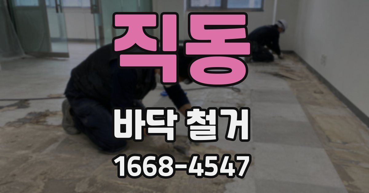 직동 바닥 철거