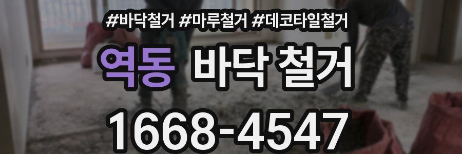 역동 바닥 철거