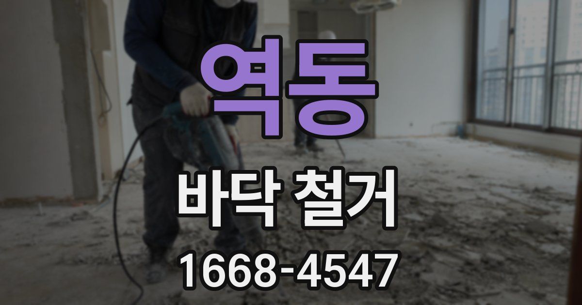 역동 바닥 철거