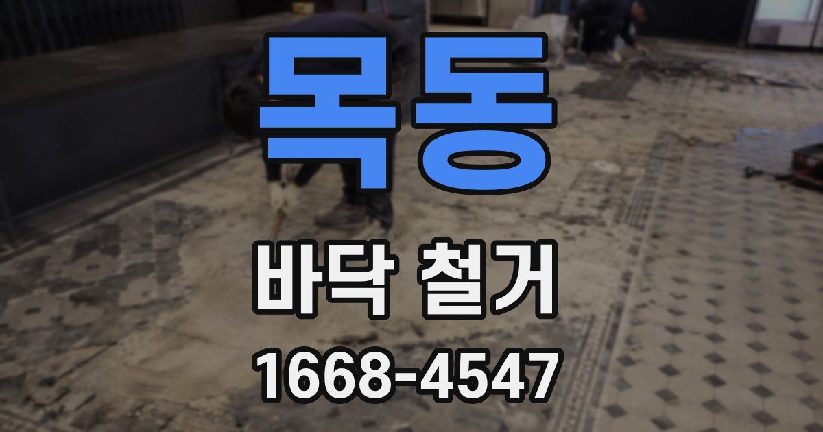 목동 바닥 철거