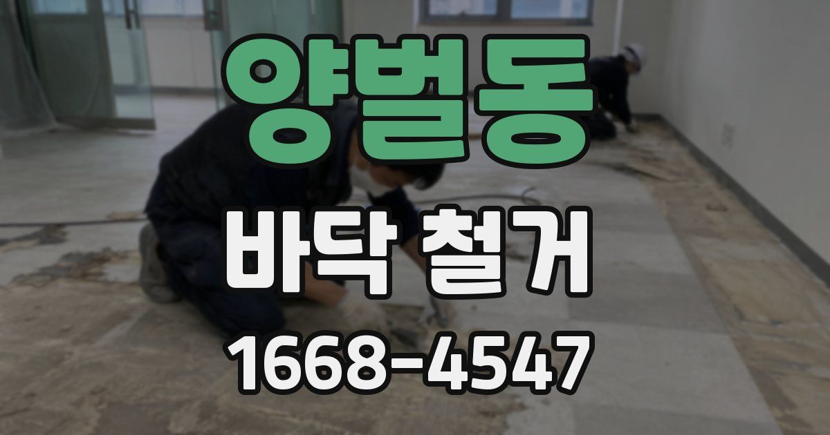 양벌동 바닥 철거