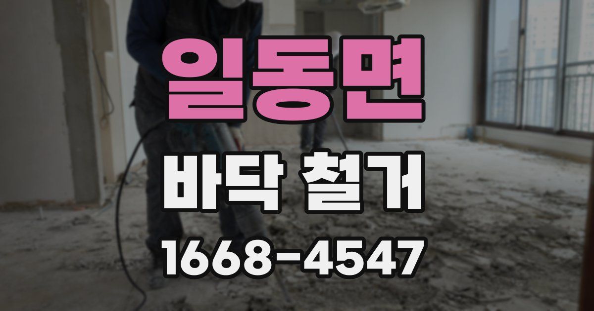 일동면 바닥 철거
