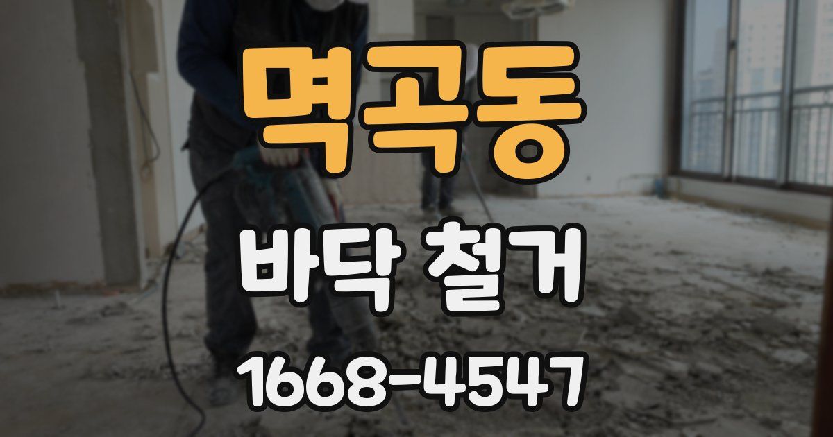 멱곡동 바닥 철거