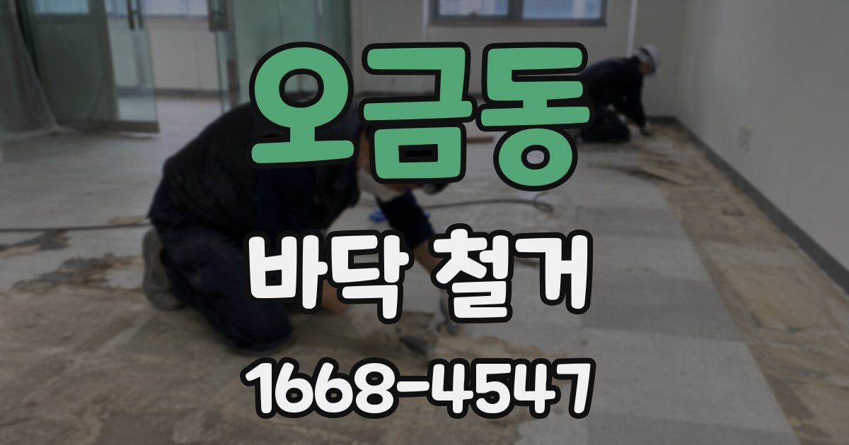 오금동 바닥 철거