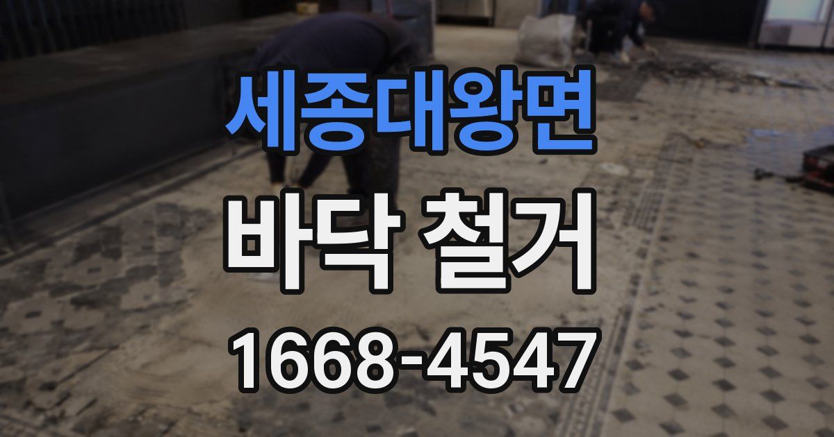 세종대왕면 바닥 철거