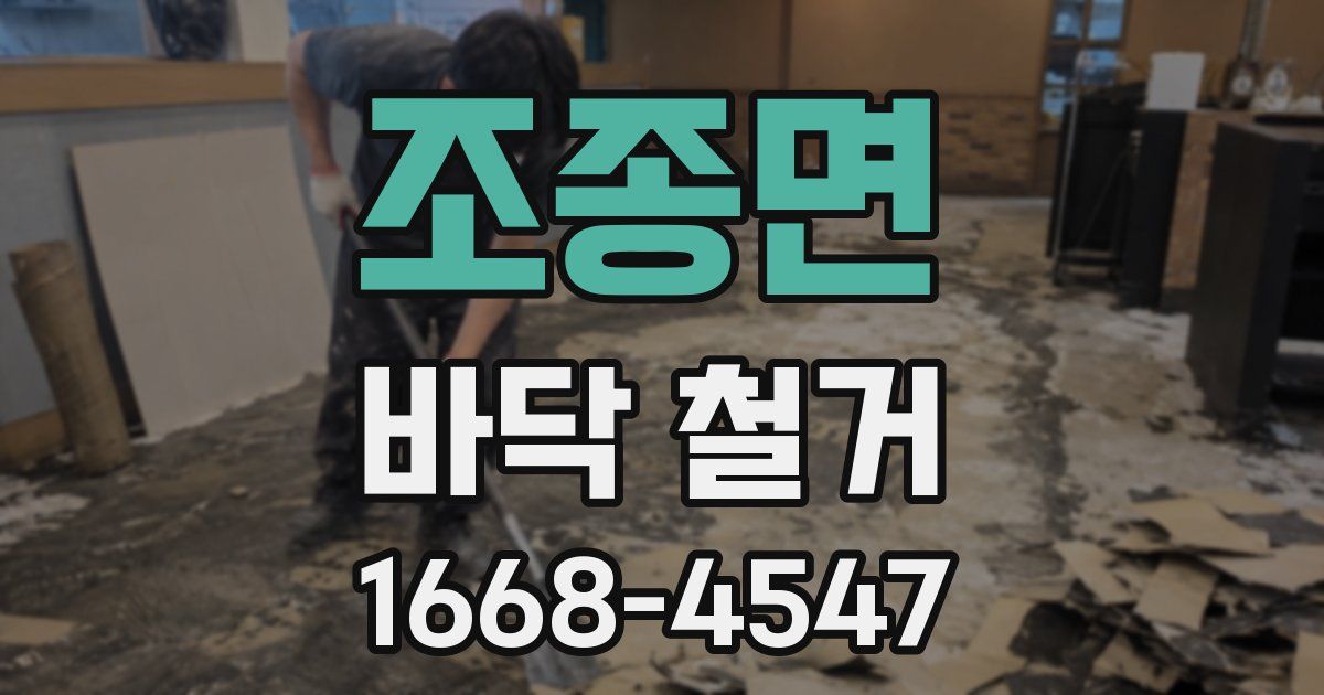 조종면 바닥 철거