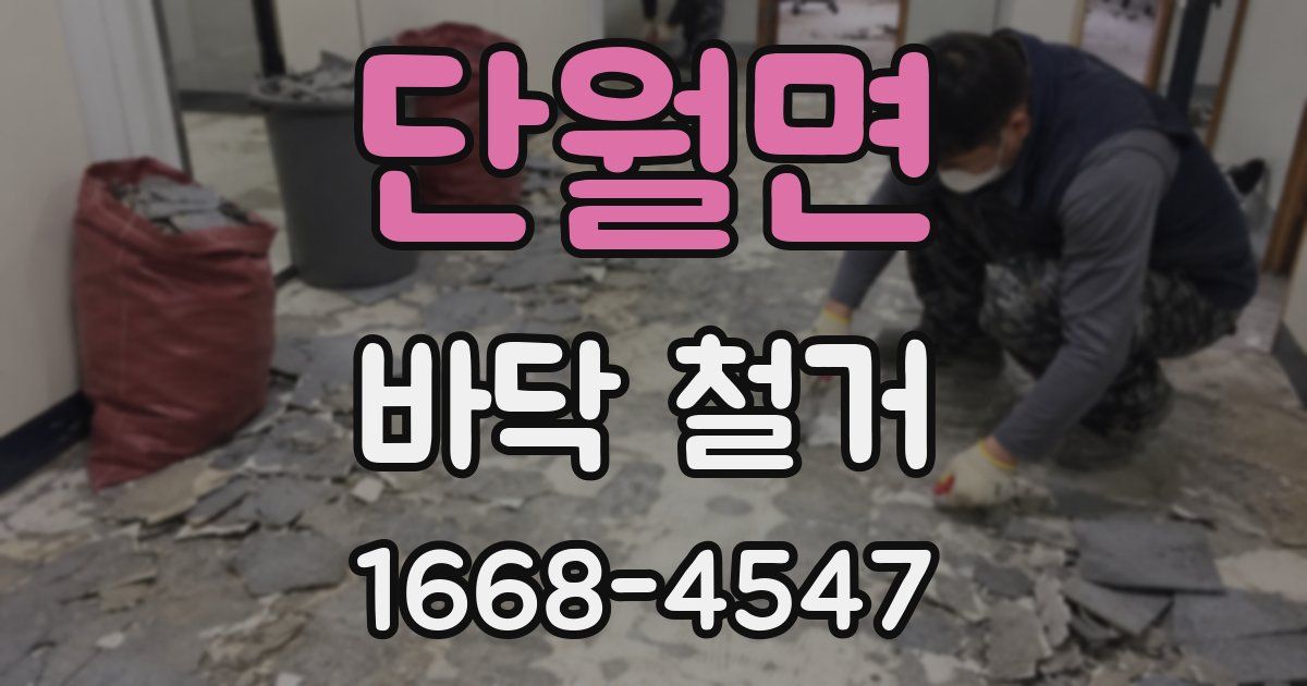 단월면 바닥 철거