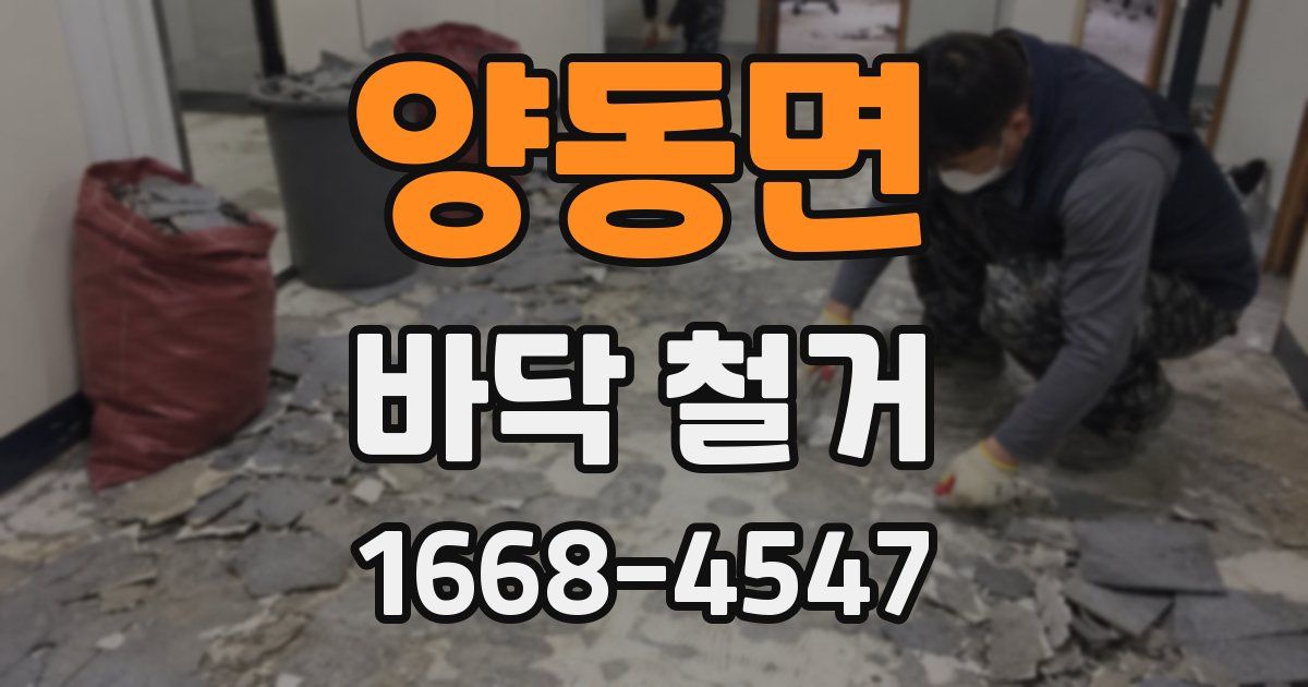 양동면 바닥 철거